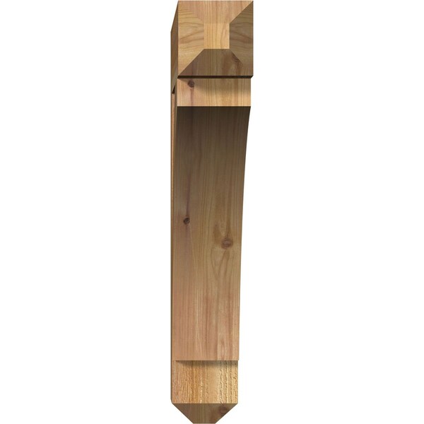 Thorton Craftsman Rough Sawn Bracket, Western Red Cedar, 4W X 24D X 24H